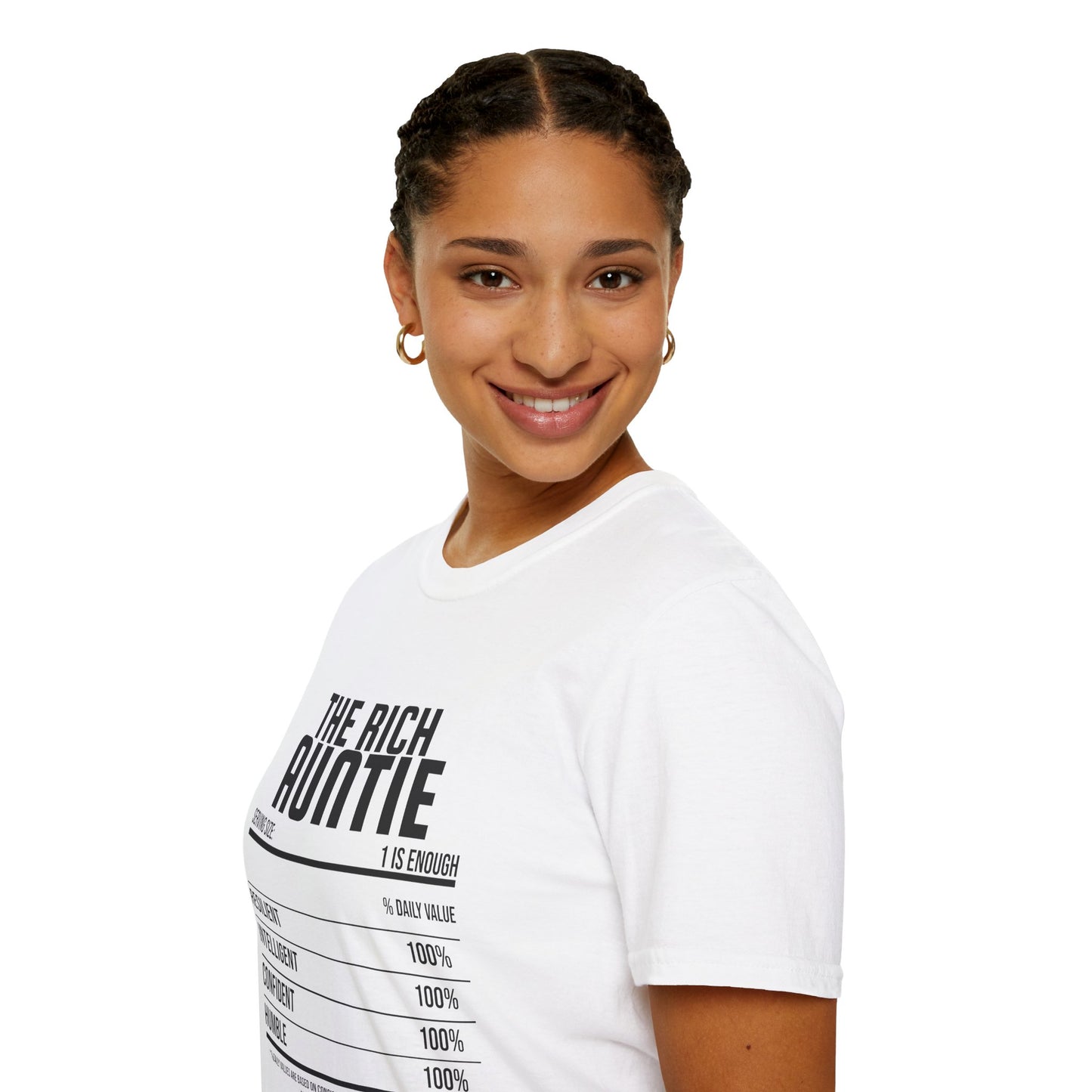 R.I.C.H Auntie Nutritional Facts T-Shirt