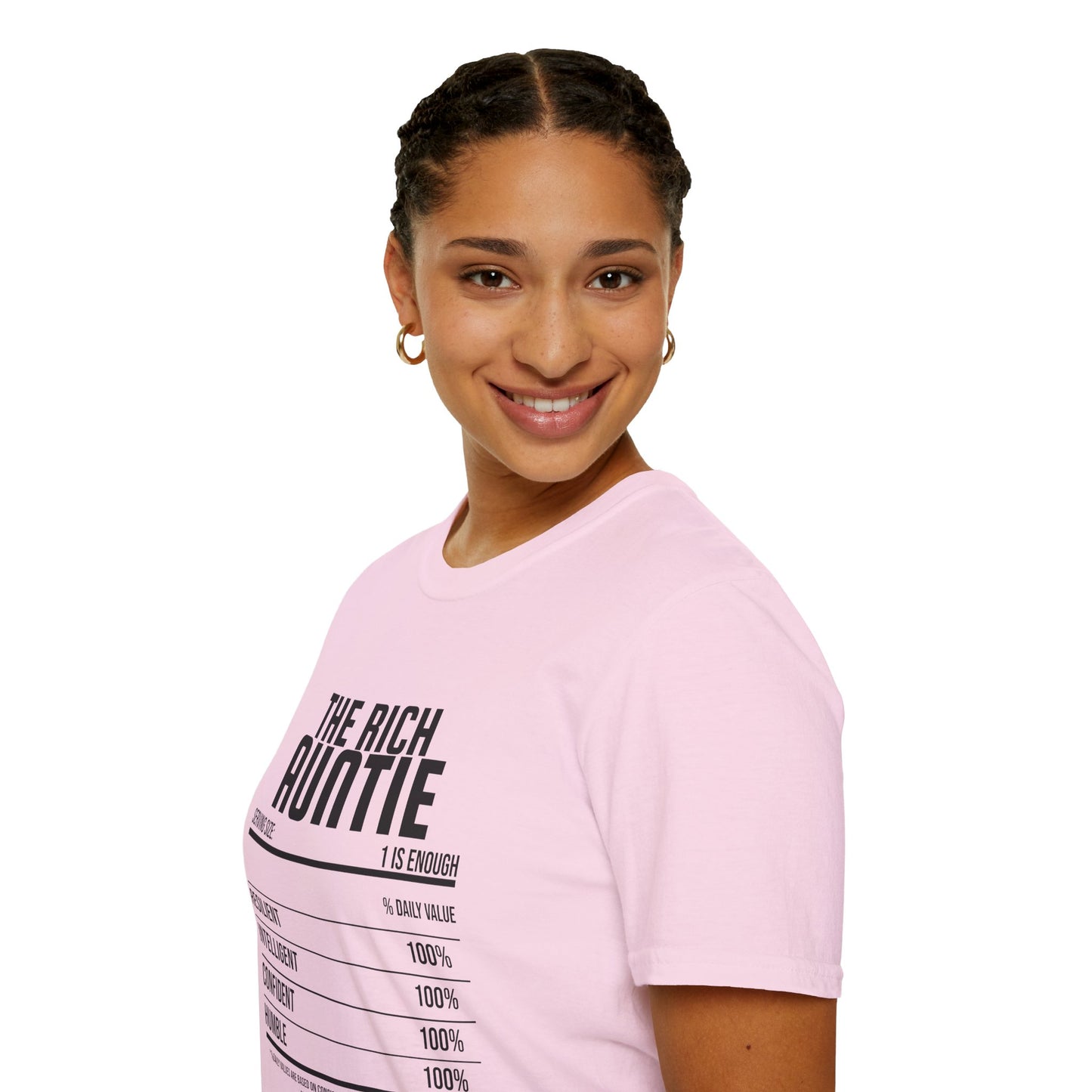 R.I.C.H Auntie Nutritional Facts T-Shirt